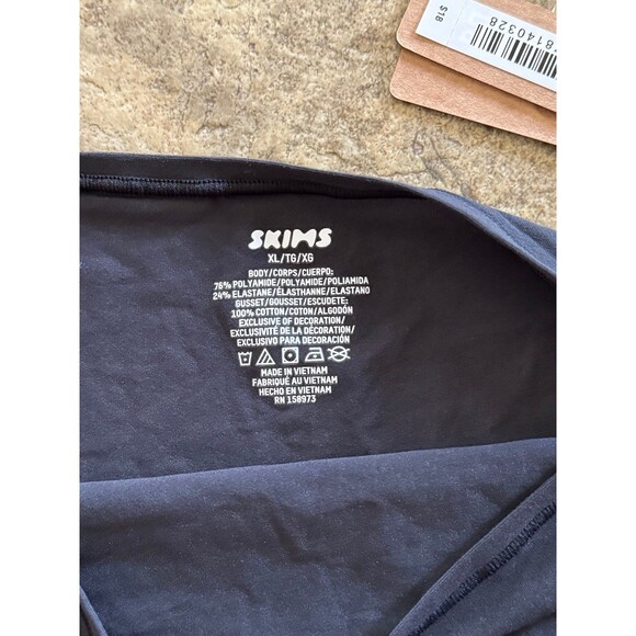 Skims Fits Everybody High Waisted Thong Onyx Size XL - Picture 8 of 9